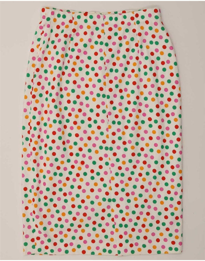 Liola Damen 4-Knopf-2-teiliges Rock-Set IT 46 Large W28 Weiß gepunktet