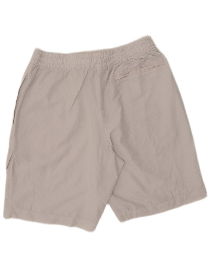 Reebok Herren Cargo Sport Shorts Large Weiß Polyester