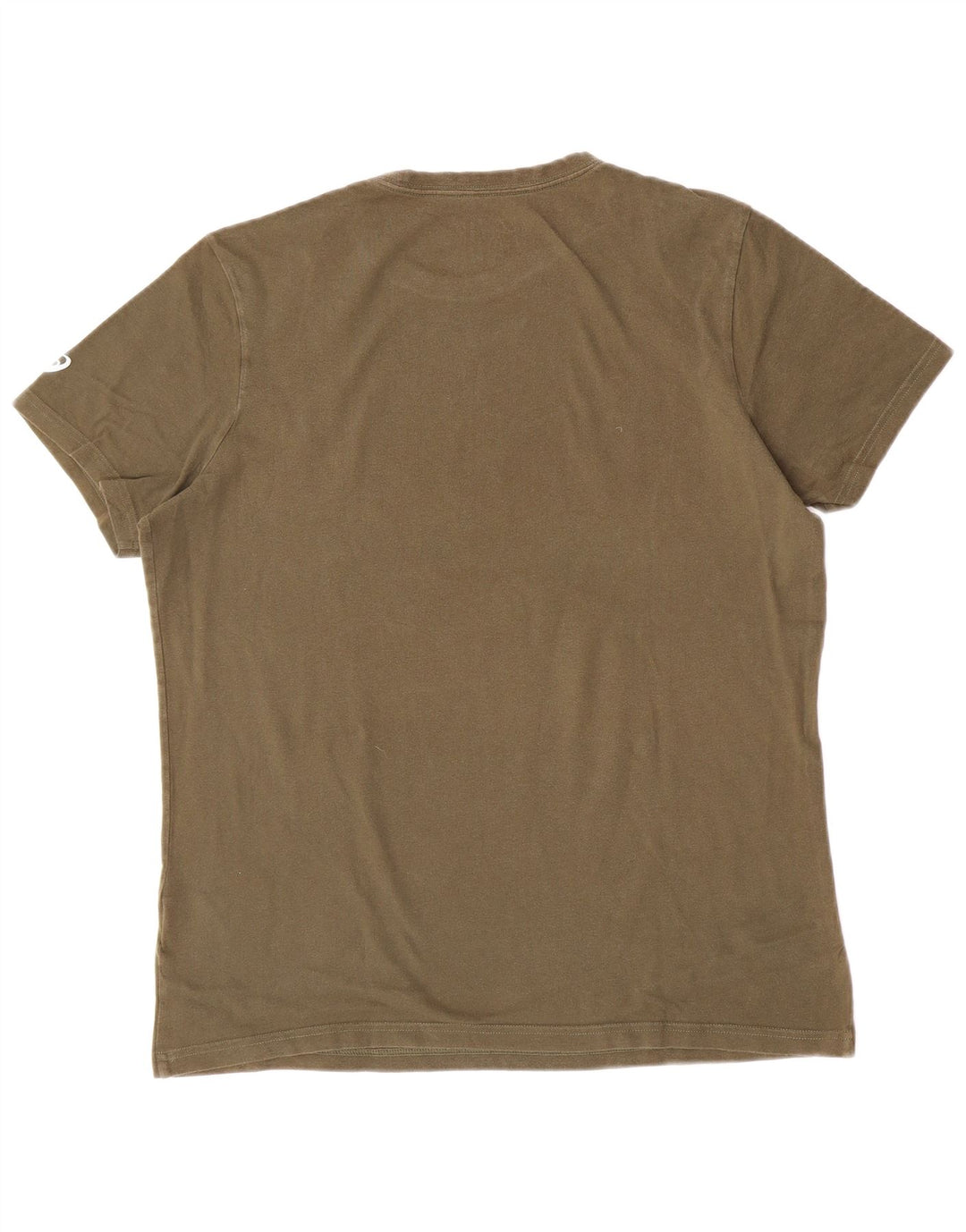Asics Herren Grafik T-Shirt Top Large Khaki Baumwolle