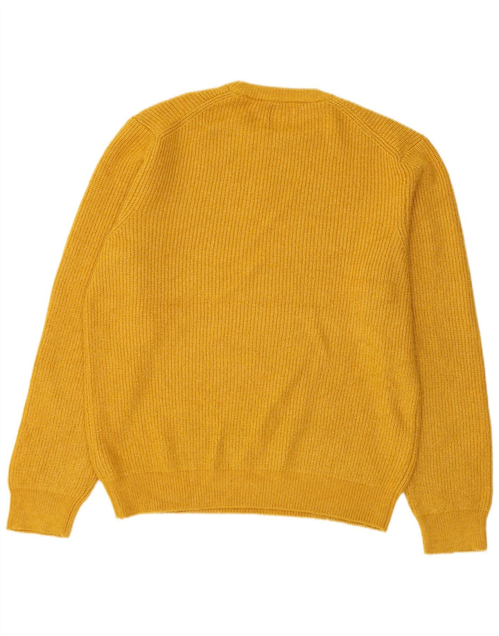 MARKS & SPENCER Herren-Pullover mit Rundhalsausschnitt, Mittelgelb, Polyamid