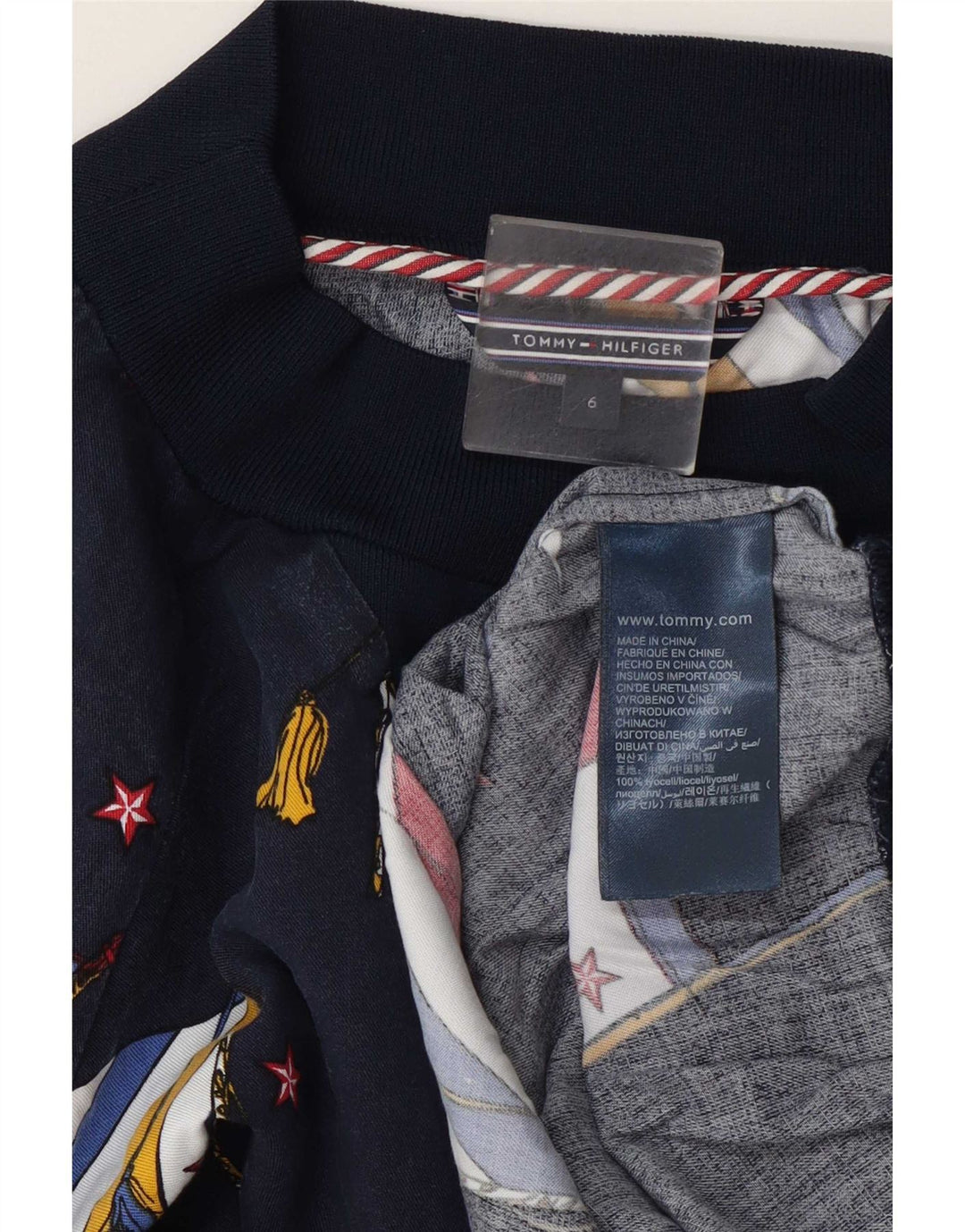 Tommy Hilfiger Damen Grafik-Sweatshirt-Pullover US 6 Medium Navy Blue