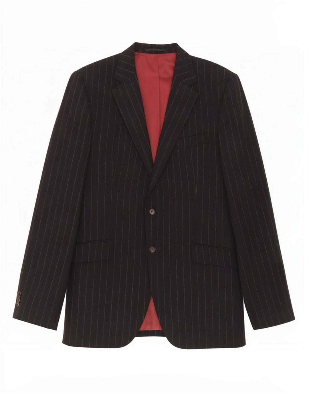 Gant Herren-Blazer mit 2 Knöpfen, UK 40, große marineblaue Nadelstreifenwolle