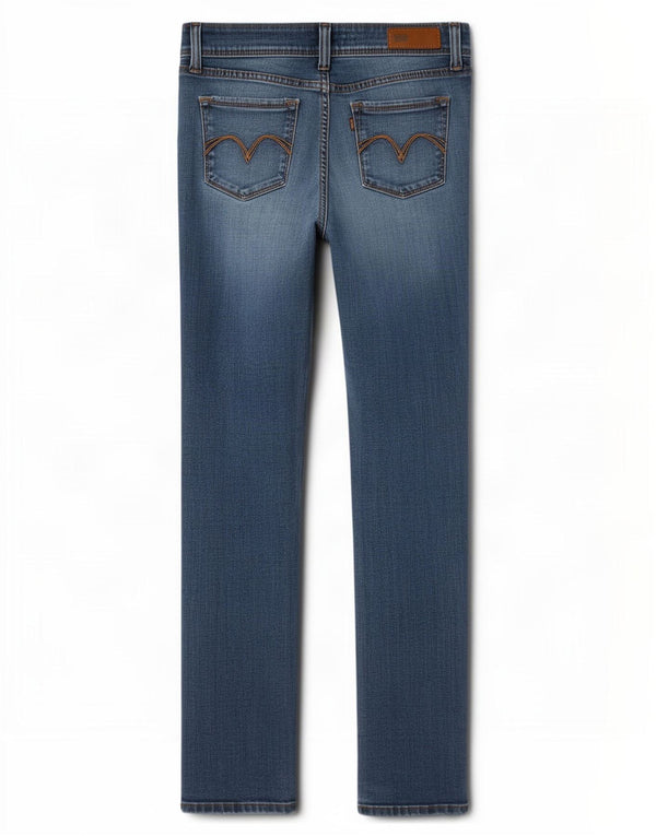 Levi's Damen Demi Curve Low Waist Skinny Jeans US 5 Medium W27 L29 Blau