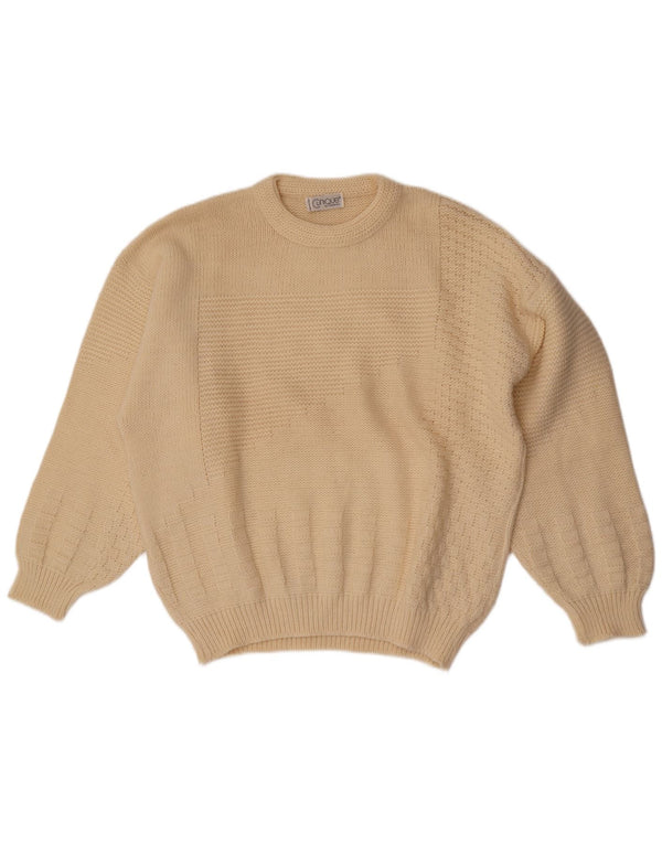 Clinique Damen-Pullover mit Rundhalsausschnitt, Gr. 18, XL, gebrochenes Weiß