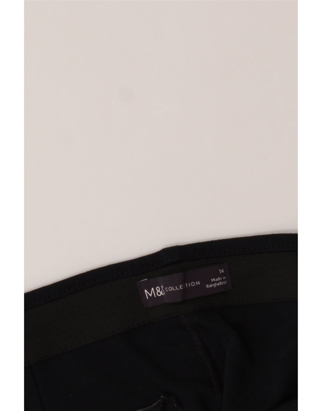 MARKS & SPENCER Womens Chino Trousers UK 14 Medium W30 L27 Navy Blue Vintage Marks & Spencer and Second-Hand Marks & Spencer from Messina Hembry 