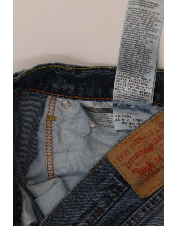 Levi's Herren Straight Jeans W34 L32 Blaue Baumwolle