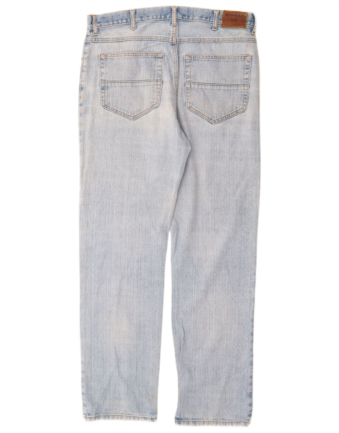 Farah Herren Straight Jeans W36 L32 Blaue Baumwolle