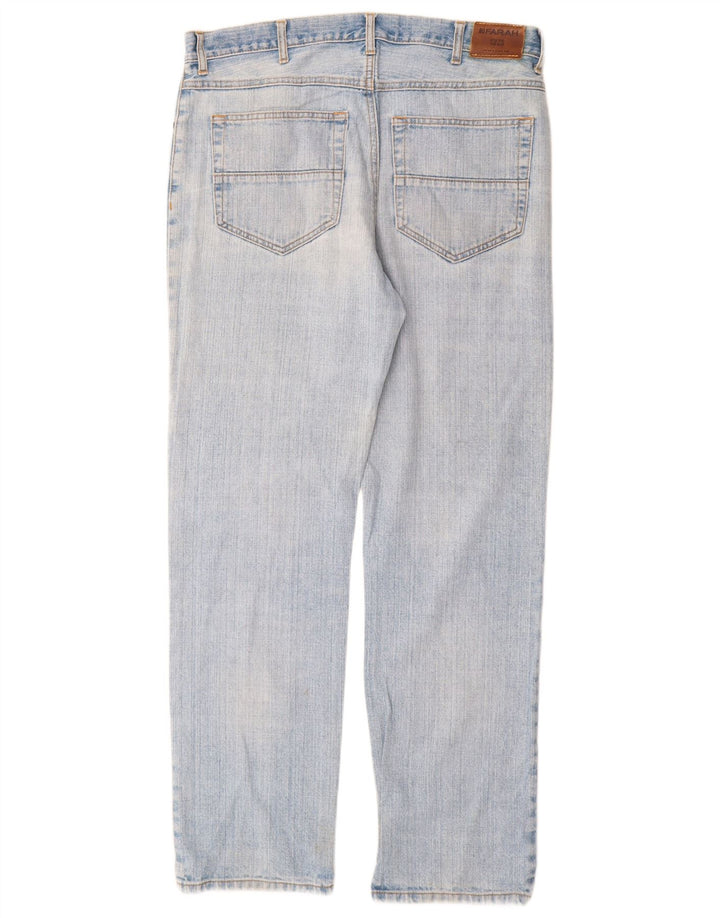 Farah Herren Straight Jeans W36 L32 Blaue Baumwolle