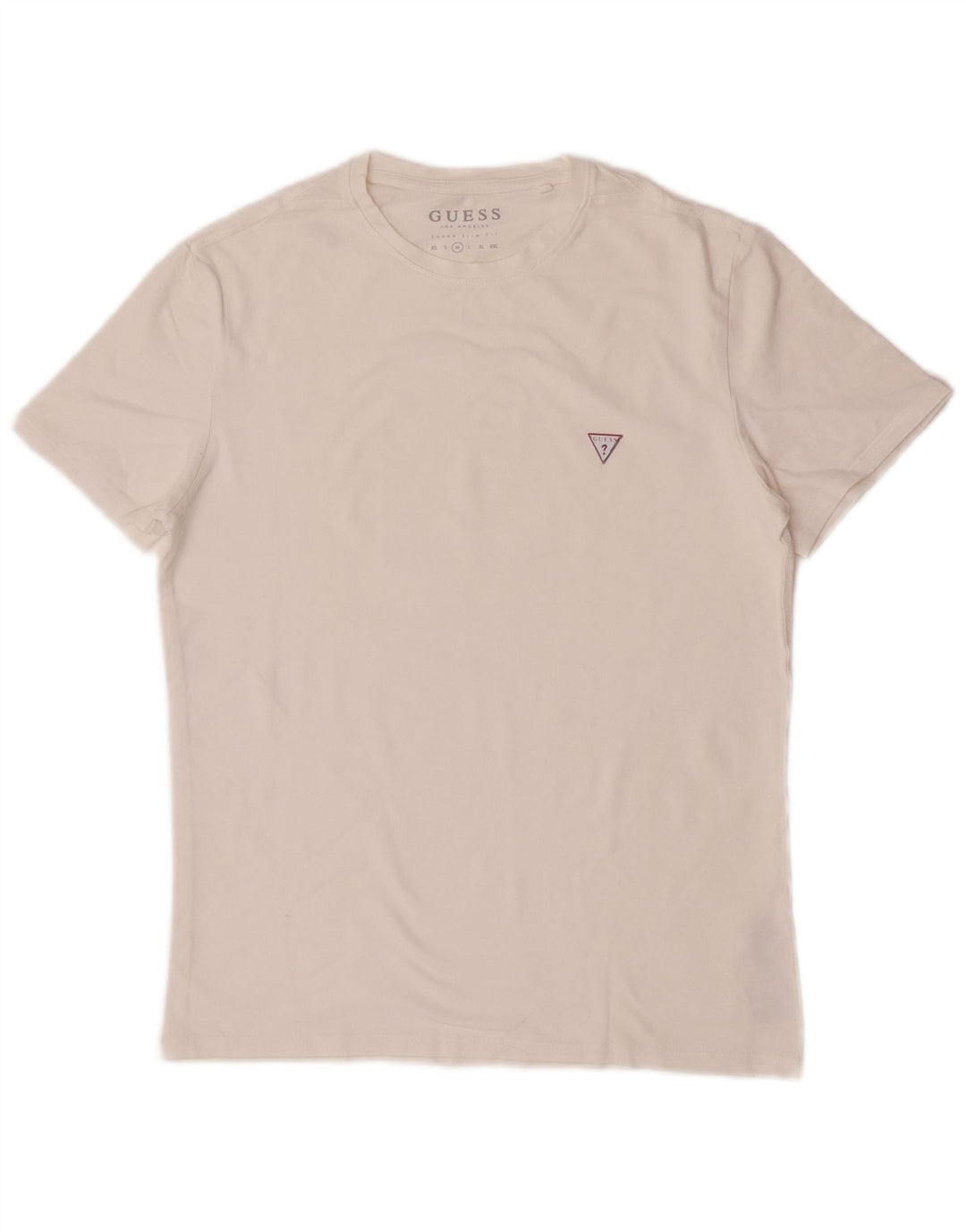 Guess Super Slim Fit T-Shirt-Oberteil für Herren aus mittelweißer Baumwolle
