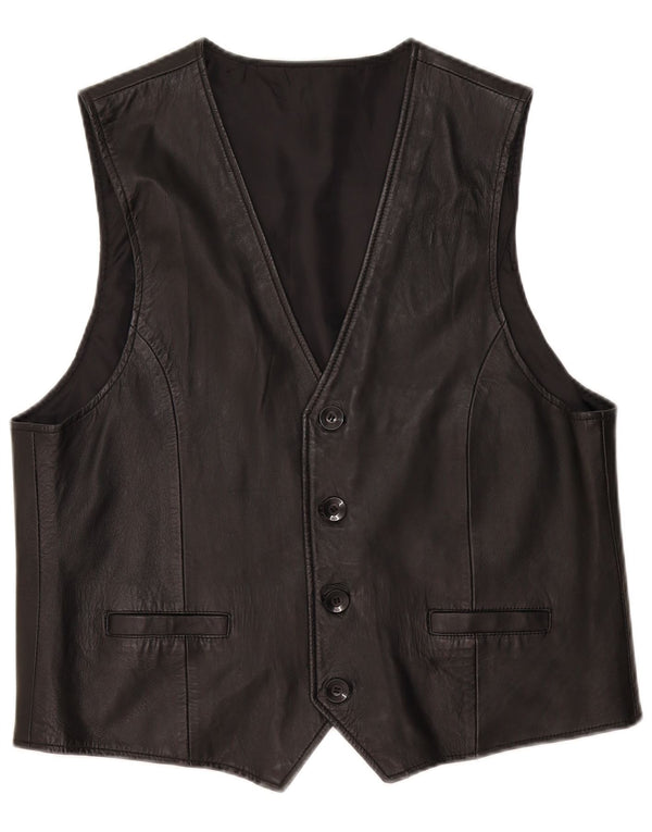 Canda Herren Lederweste 3XL Schwarzes Leder