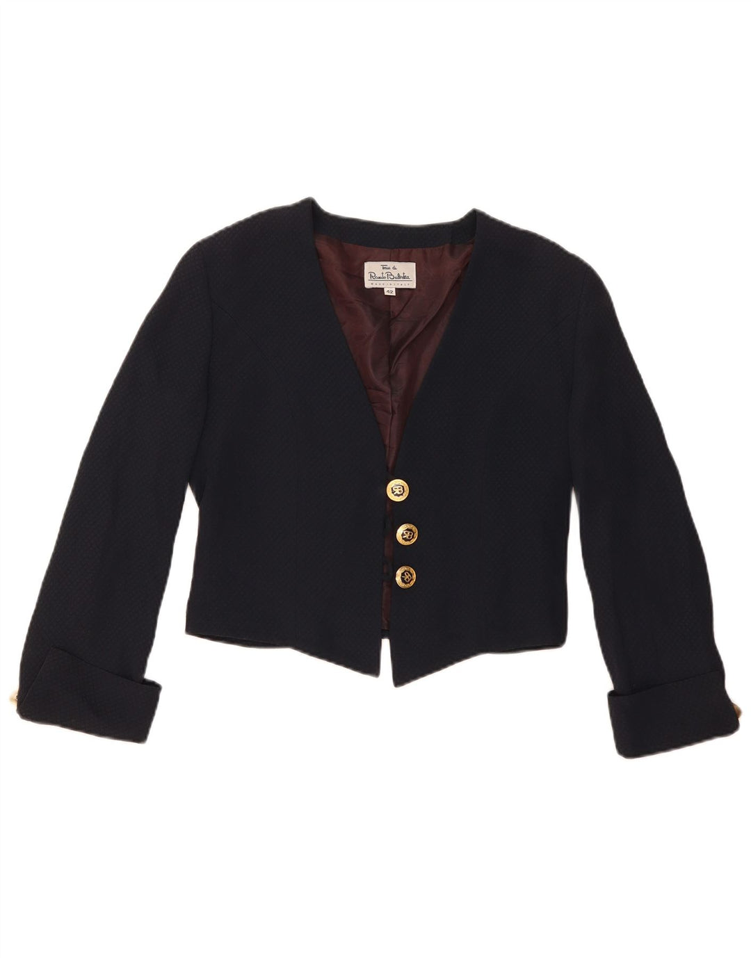 Renato Balestra Damen Bolerojacke IT 42 Medium Navy Blue Argyle/Diamant