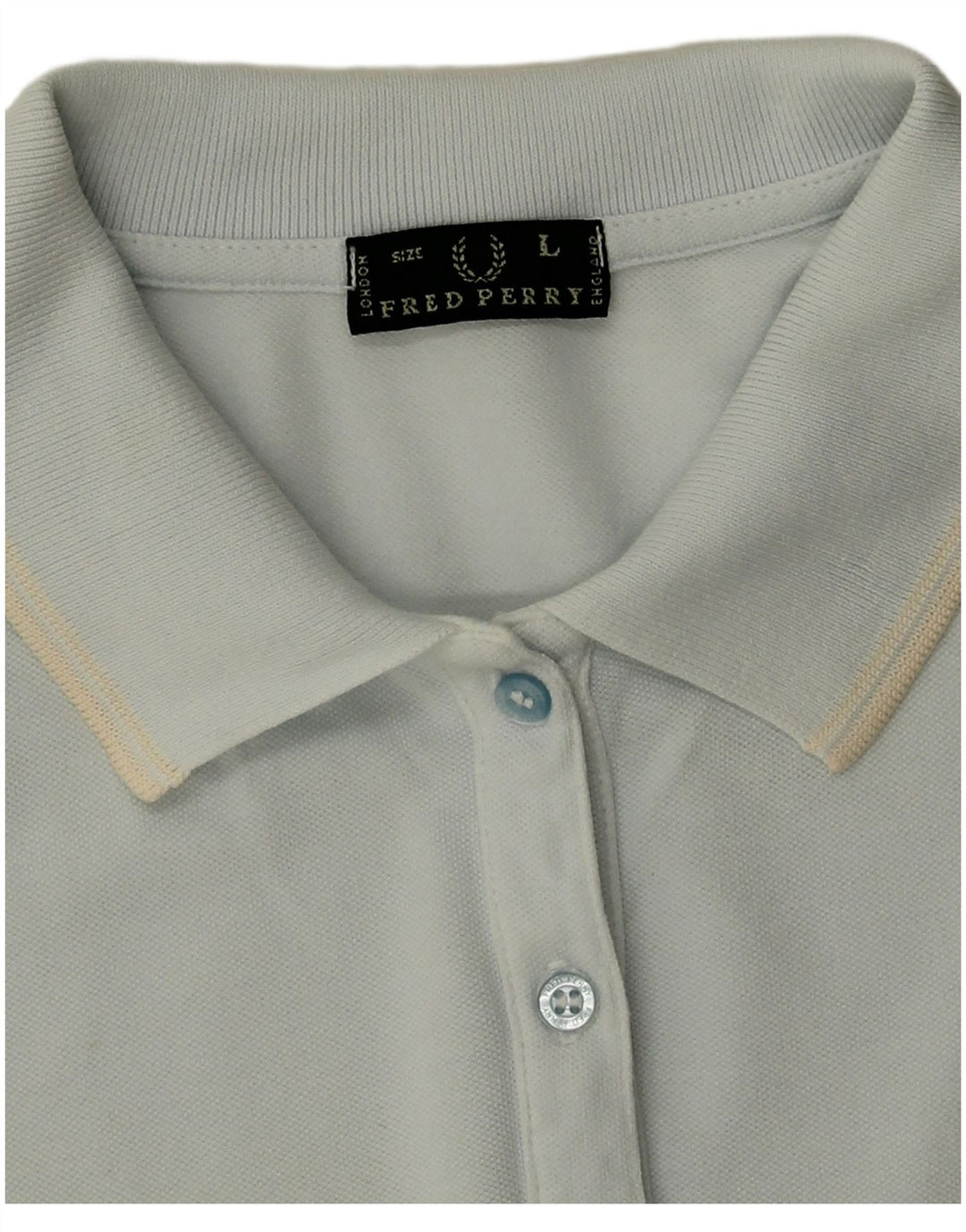 Fred Perry Damen Poloshirt UK 16 Große blaue Baumwolle