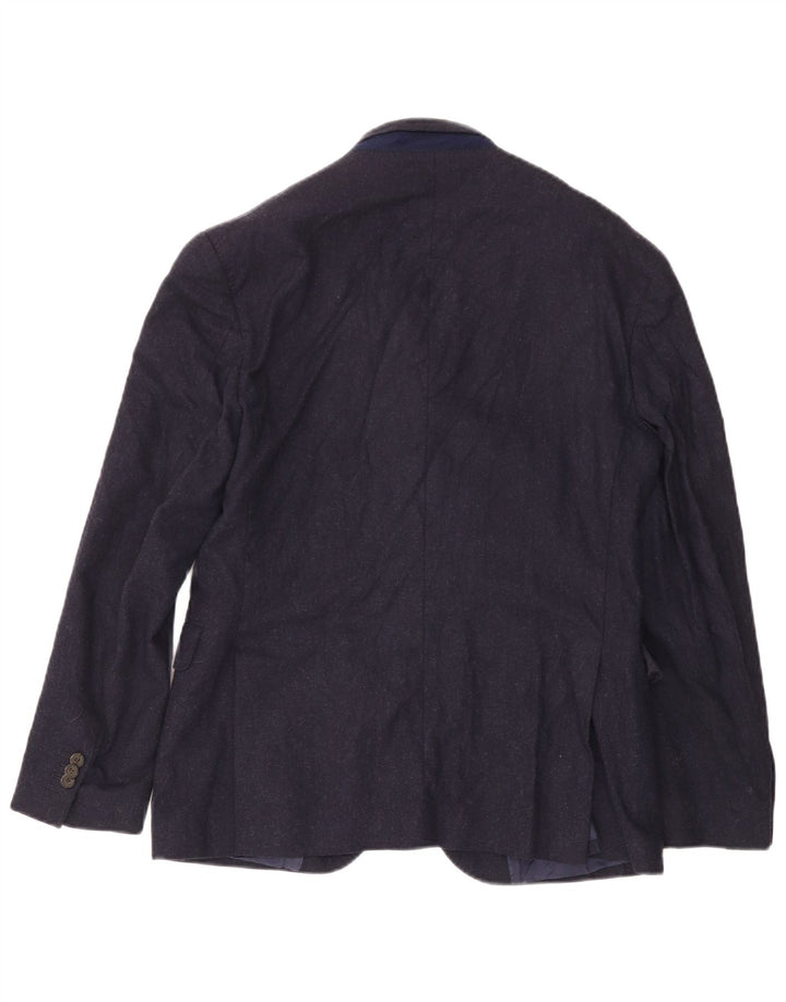 Tommy Hilfiger Herren-Blazer mit 2 Knöpfen, IT 50, große marineblaue Wolle