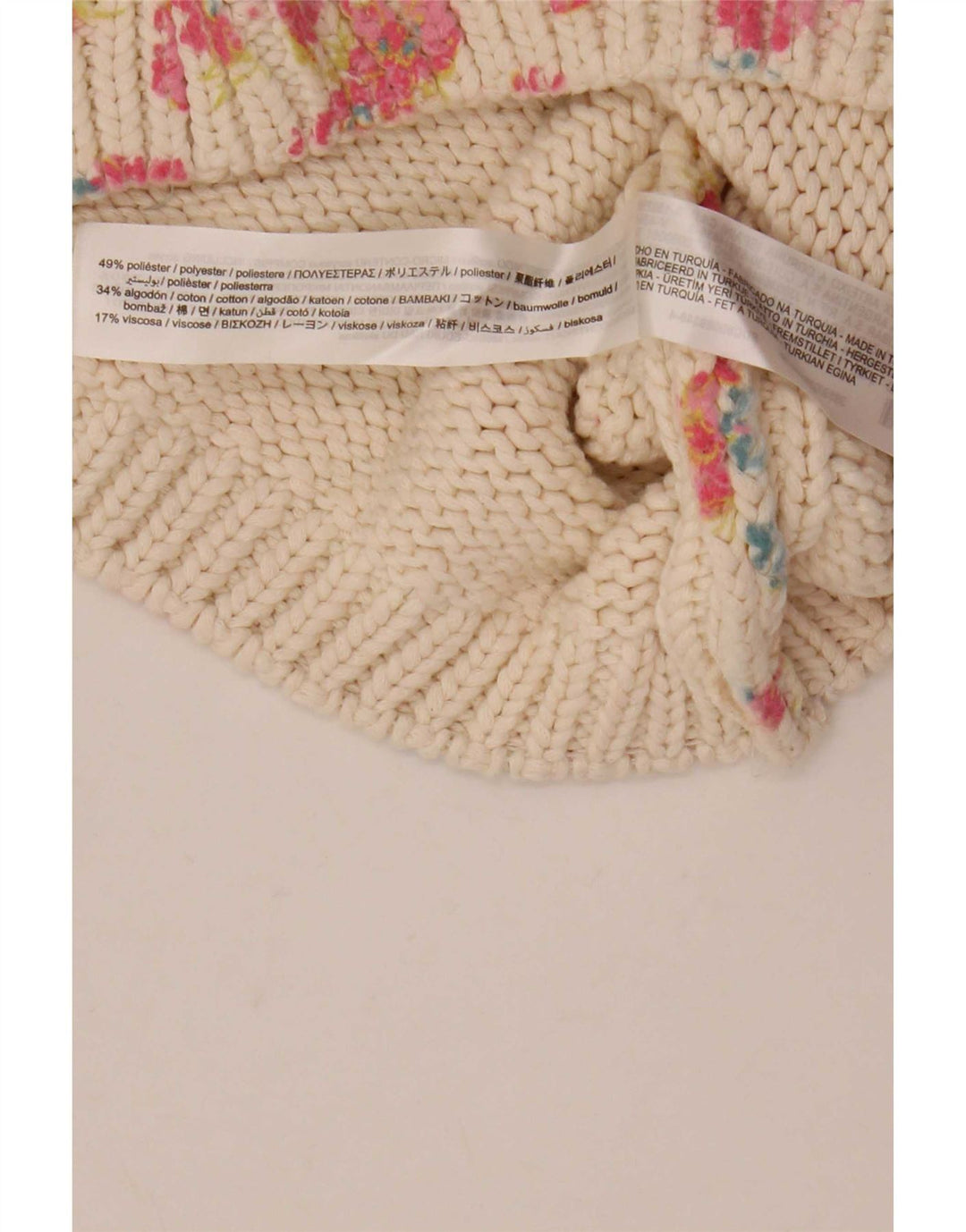 Zara Damen Crop Vest Tank Top UK 12 Medium White Floral Polyester