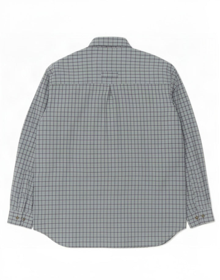 Columbia Herren-Hemd, groß, blau kariert, Polyester