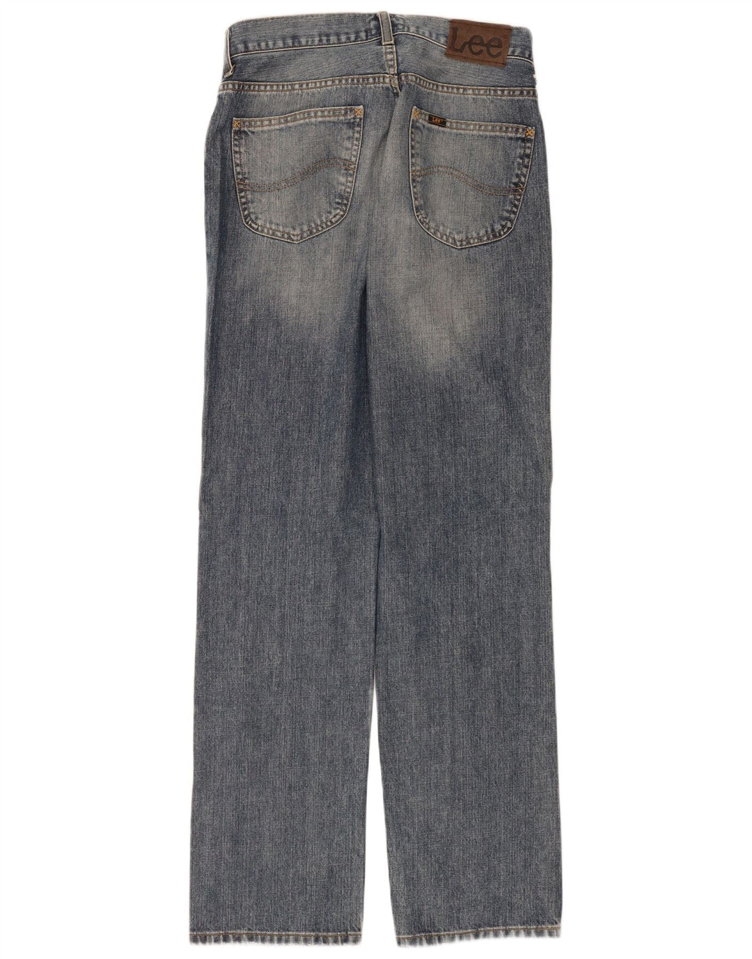 Lee Damen Seattle Straight Jeans W33 L34 Blaue Baumwolle