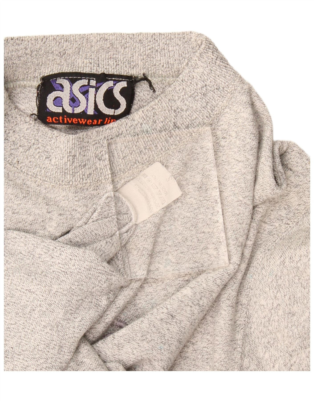 Asics Herren T-Shirt-Oberteil aus mittelgrau gefleckter Baumwolle