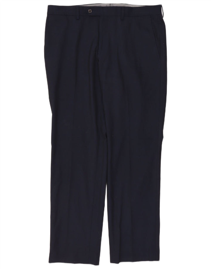 CHAPS Herren-Anzughose, gerade, W34, L30, Marineblau, Polyester