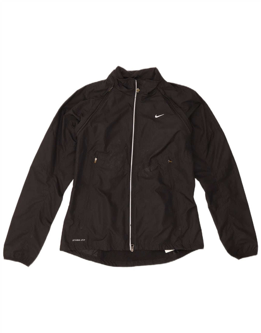 Nike Damen Storm-Fit Trainingsanzug Top Jacke UK 12 Medium Schwarz Polyester