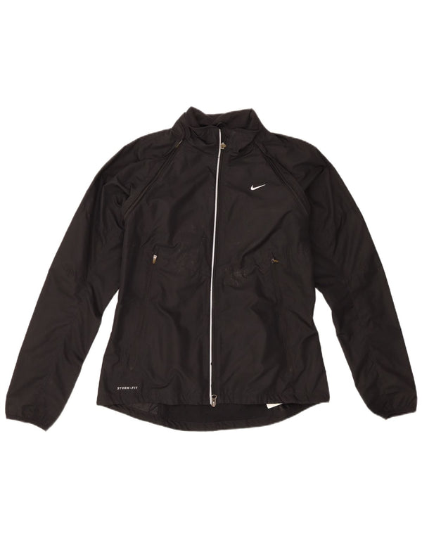 Nike Damen Storm-Fit Trainingsanzug Top Jacke UK 12 Medium Schwarz Polyester