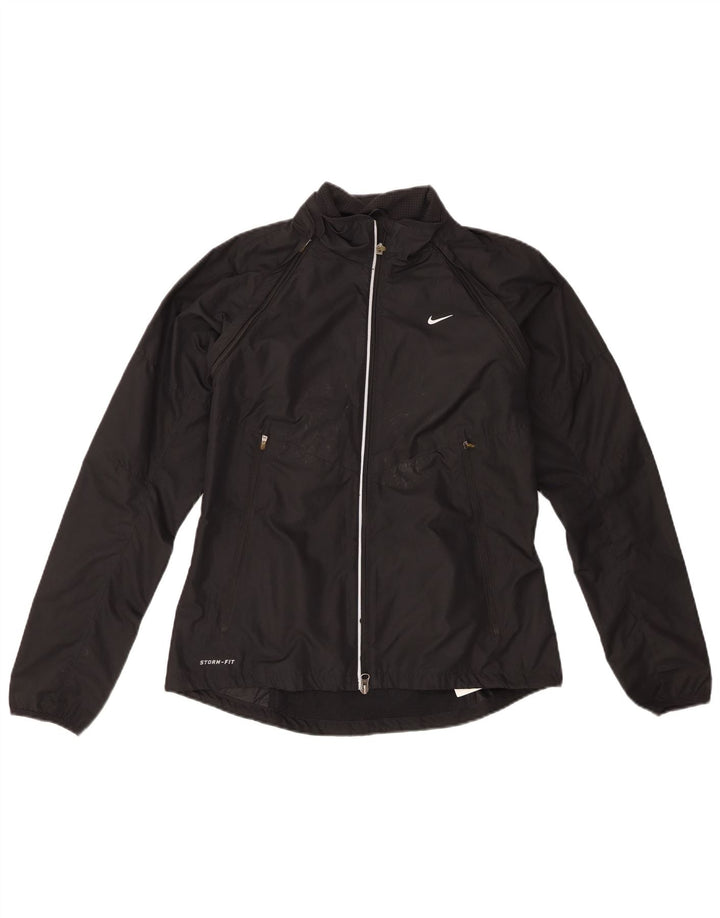 Nike Damen Storm-Fit Trainingsanzug Top Jacke UK 12 Medium Schwarz Polyester