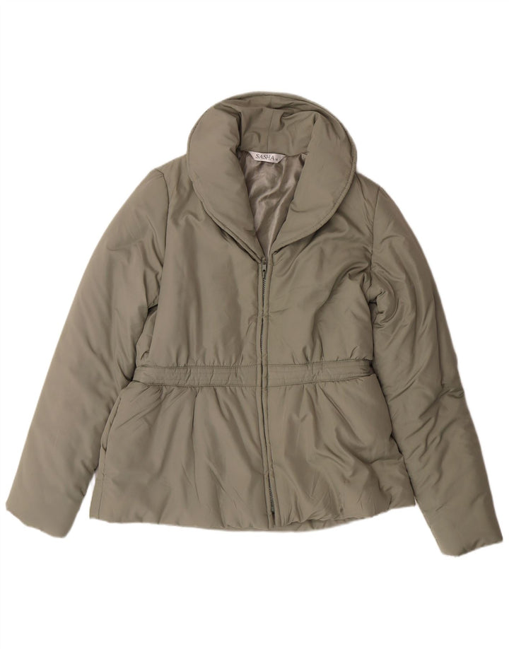 SASHA Womens Padded Jacket UK 14 Medium  Green Polyester