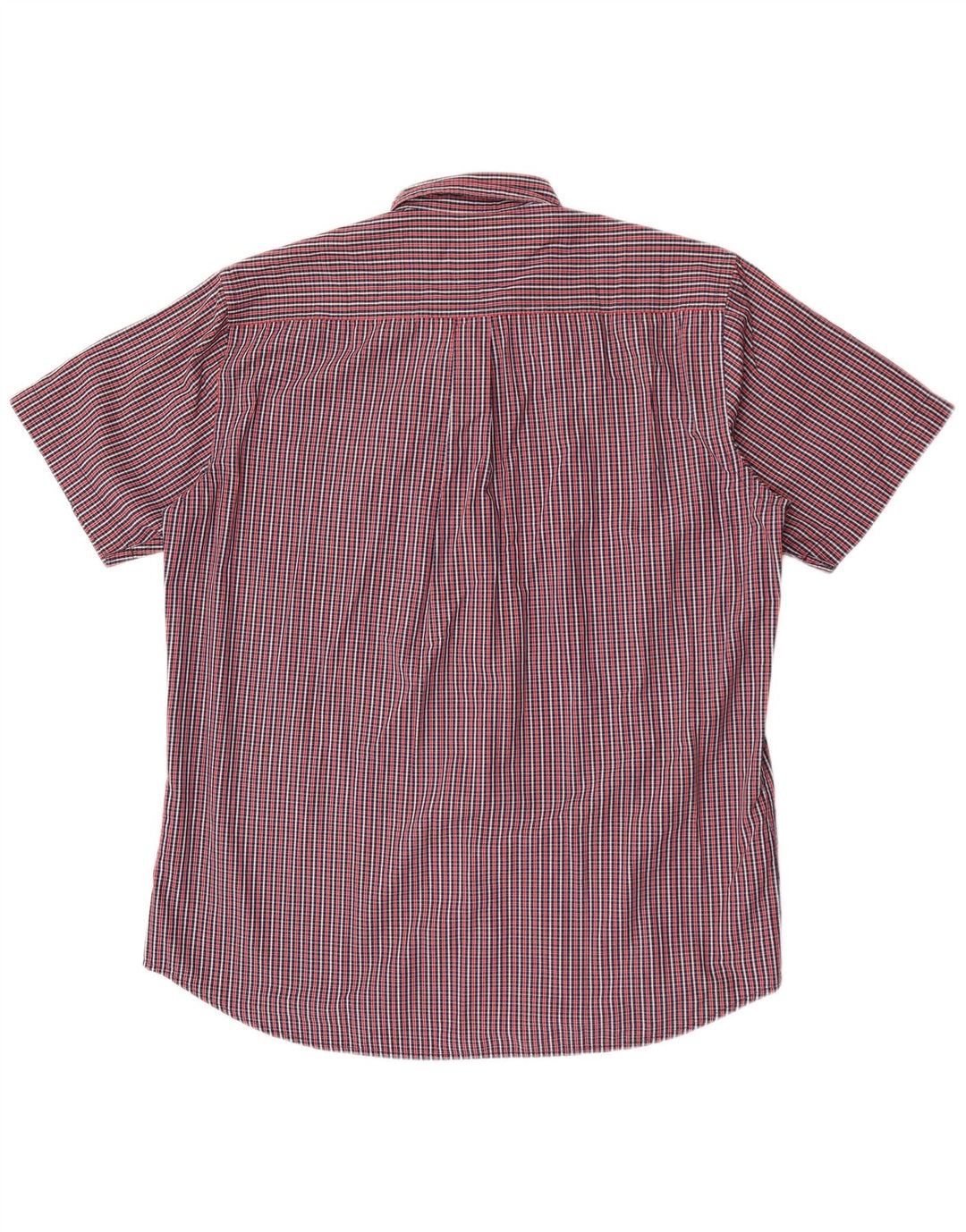 Kappa Herren Kurzarmhemd 2XL rot kariert Baumwolle
