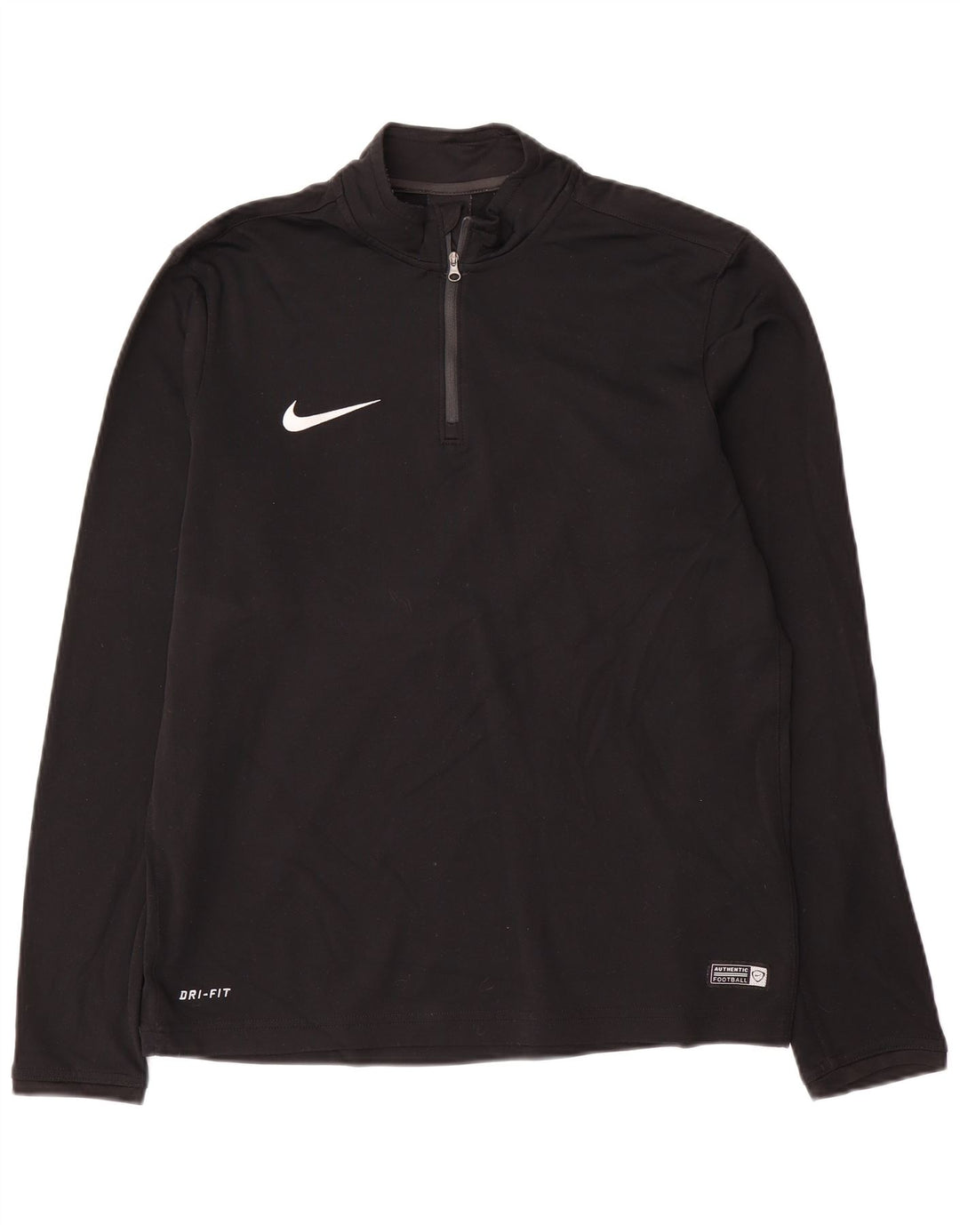 Nike Herren Dri Fit Pullover-Trainingsanzugoberteil mit Reißverschluss, Mittelschwarzes Polyester
