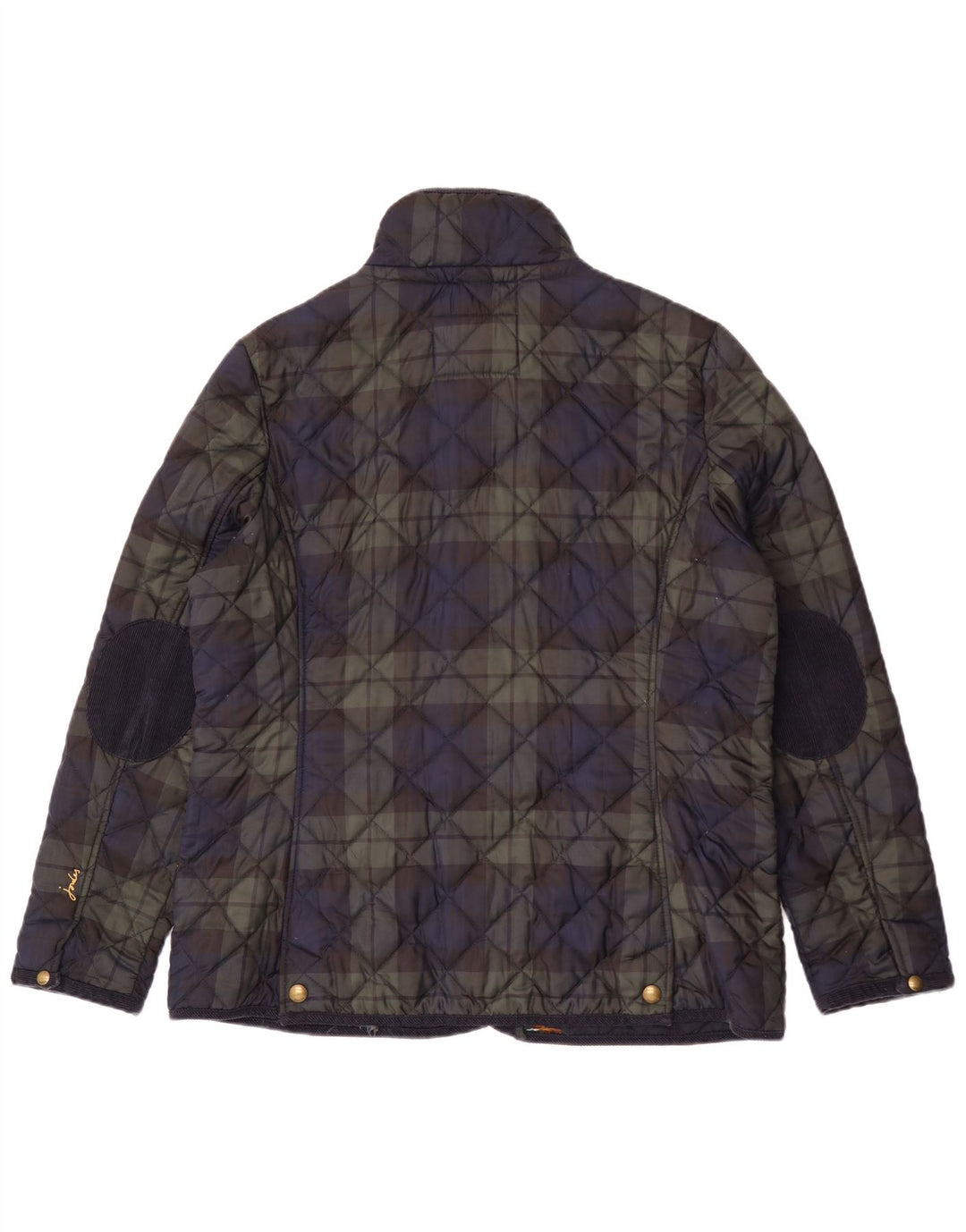 Joules Damen Steppjacke UK 18 XL Marineblau kariertes Polyester