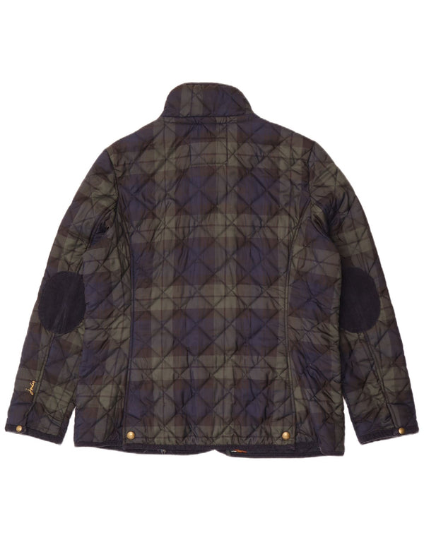 Joules Damen Steppjacke UK 18 XL Marineblau kariertes Polyester