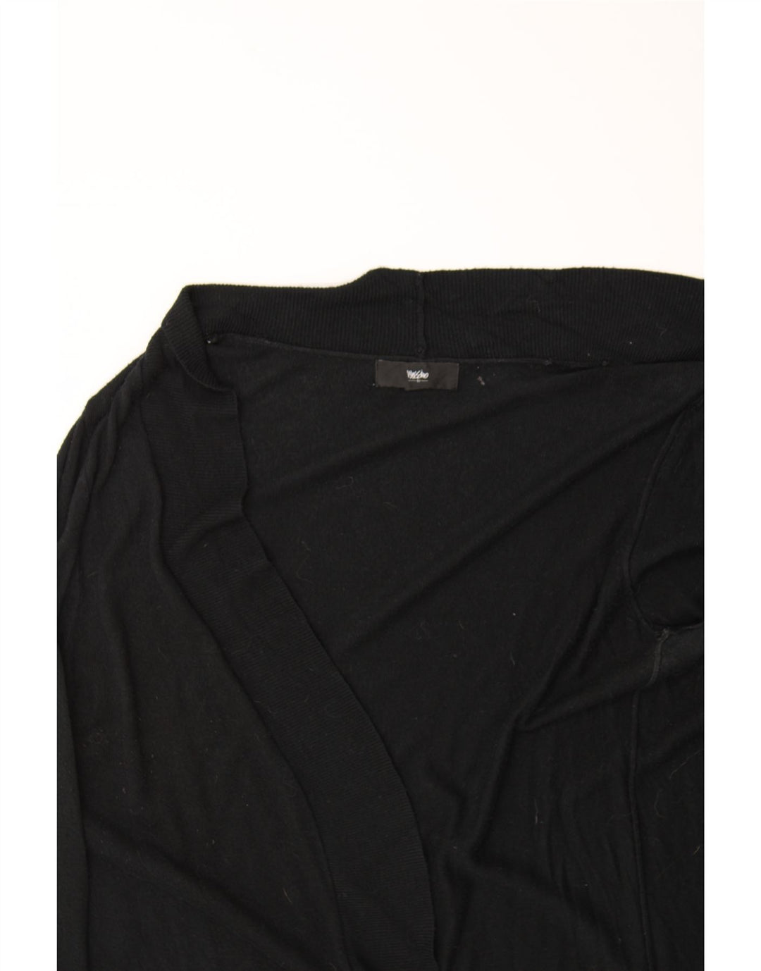 MOSSIMO Womens Longline Open Cardigan Sweater UK 12 Medium Black Nylon Vintage Mossimo and Second-Hand Mossimo from Messina Hembry 