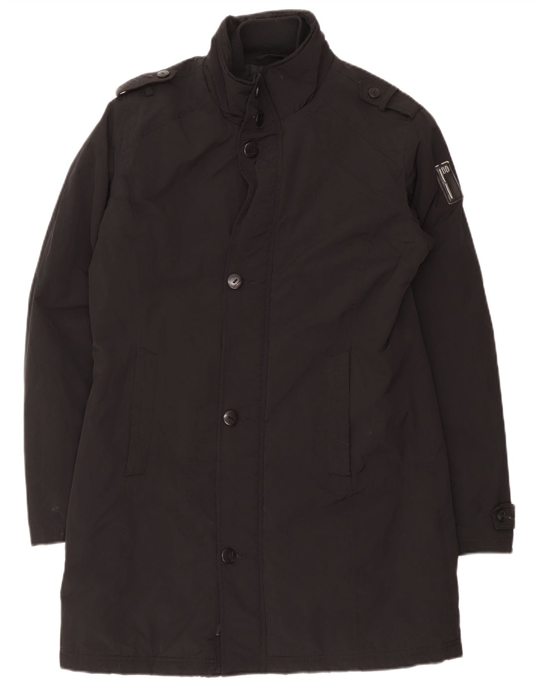Bomboogie Womens Military gepolsterter Mantel UK 14 Large Schwarz Polyester