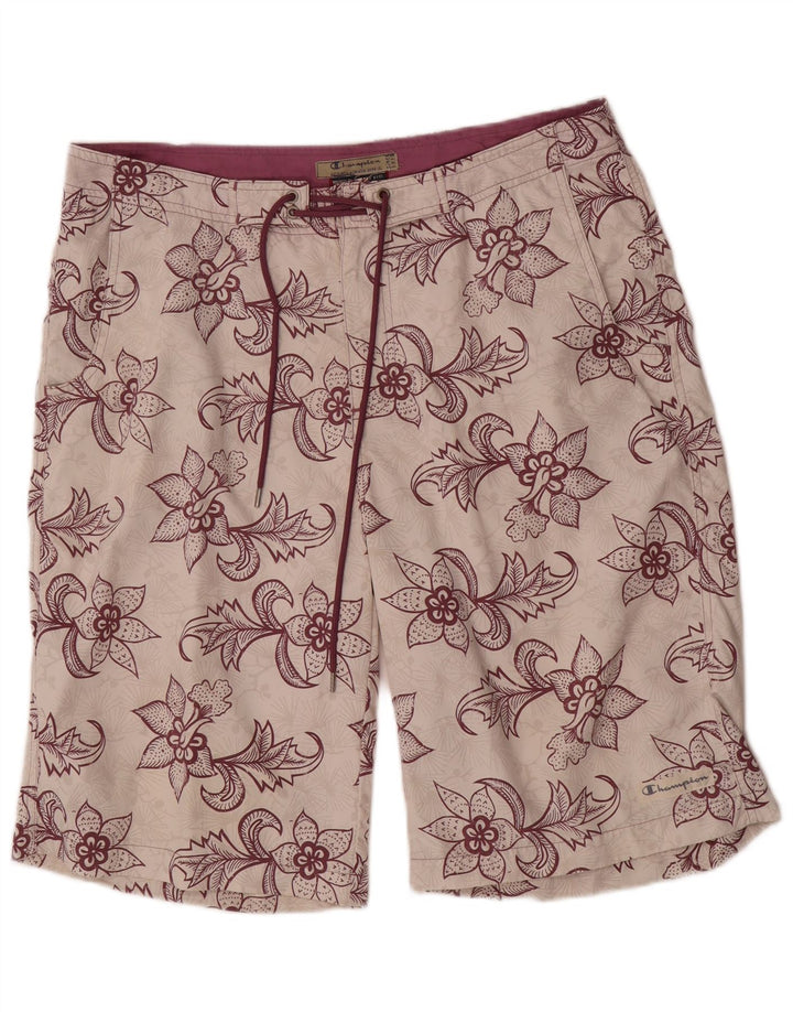 Champion Herren-Badeshorts, groß, gebrochenes Weiß mit Blumenmuster
