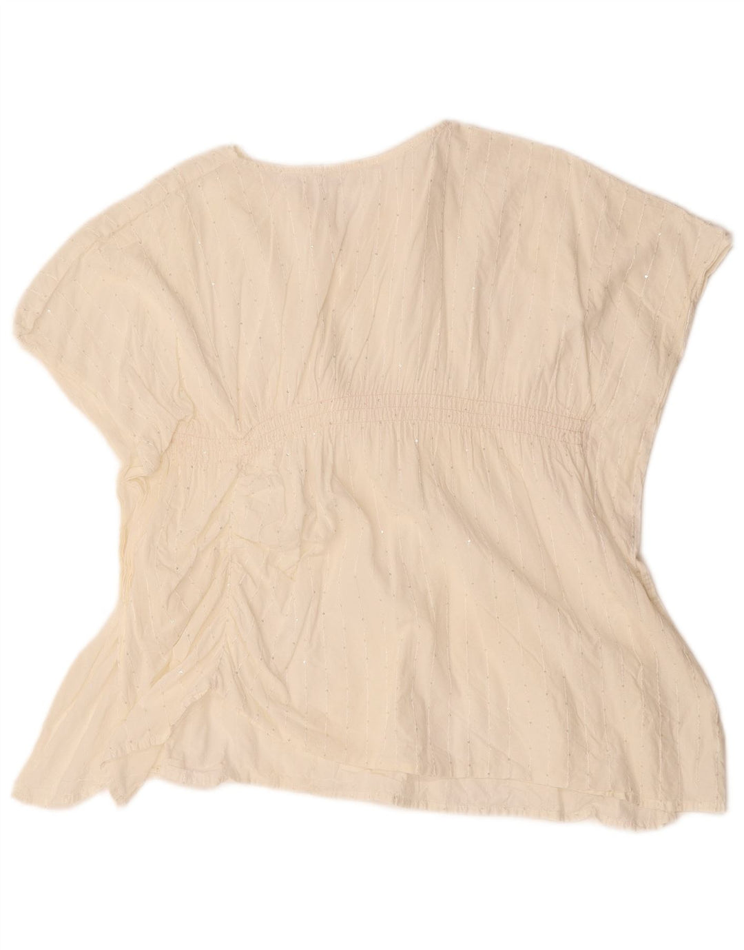 ZARA Damen-Bluse mit Fledermausärmeln, Gr. 46, Weiß