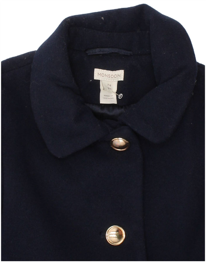Monsoon Mädchenmantel, 7–8 Jahre, Marineblau, Polyester