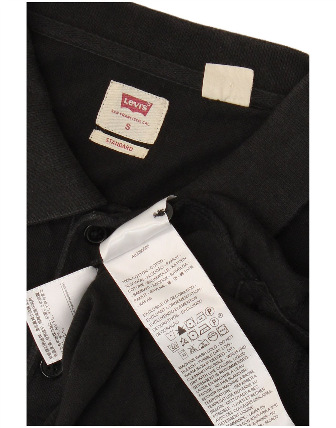 Levi's Herren Standard-Poloshirt, Größe S, Schwarz, Baumwolle
