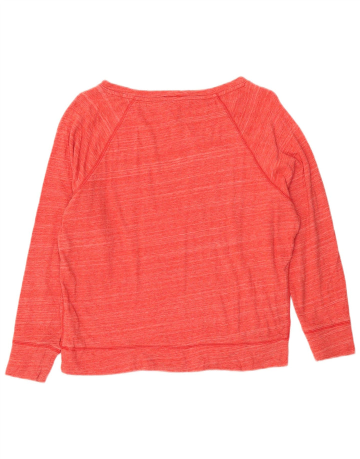 J. CREW Damen-Sweatshirt-Pullover in Übergröße, UK 2 2XS, rot gestreift, Baumwolle