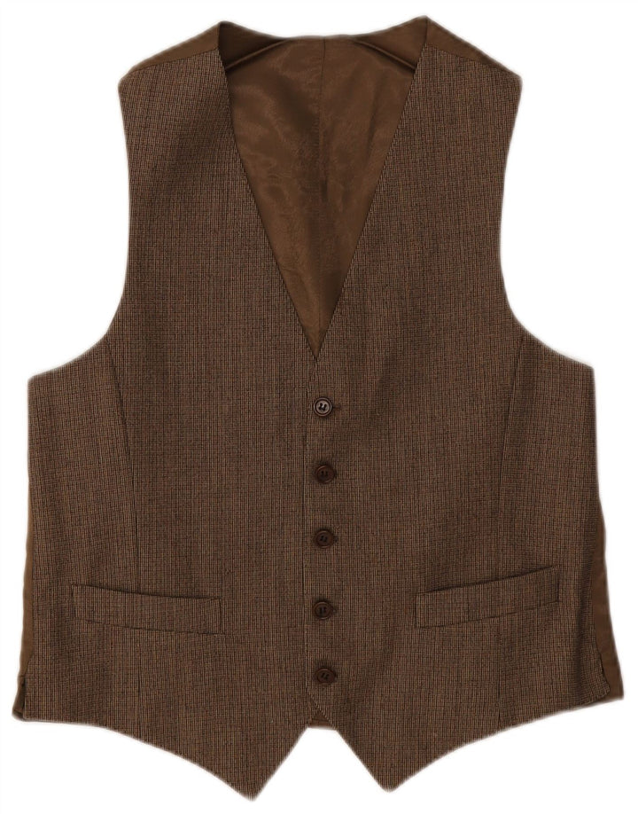 Vintage Herren Weste IT 48 Klein Braun