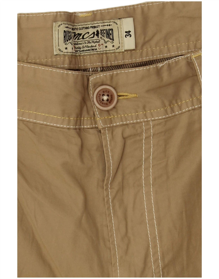 Marlboro Classics Herren-Freizeitshorts W34 Large Beige Baumwolle