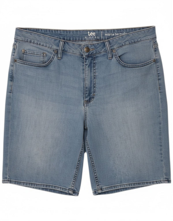 Lee Damen Mid Rise Denim Bermuda Shorts US 16 XL W36 Blaue Baumwolle