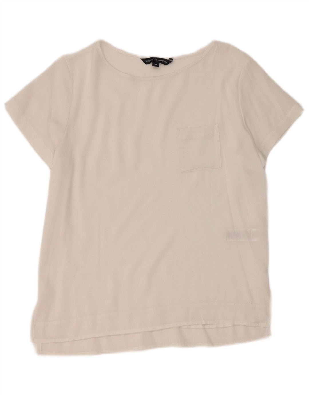 French Connection Damen-Top, durchsichtig, UK 6, XS, Weiß, Polyester