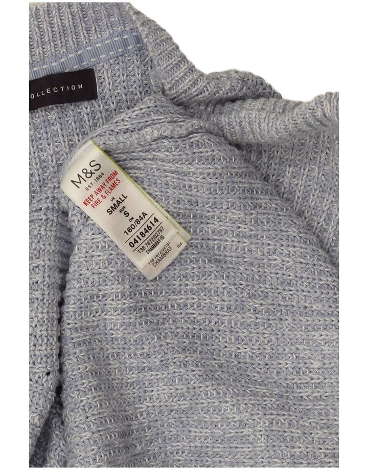 Marks & Spencer Damen-Pullover, übergroß, U-Boot-Ausschnitt, Gr. 10, Größe S, Blau