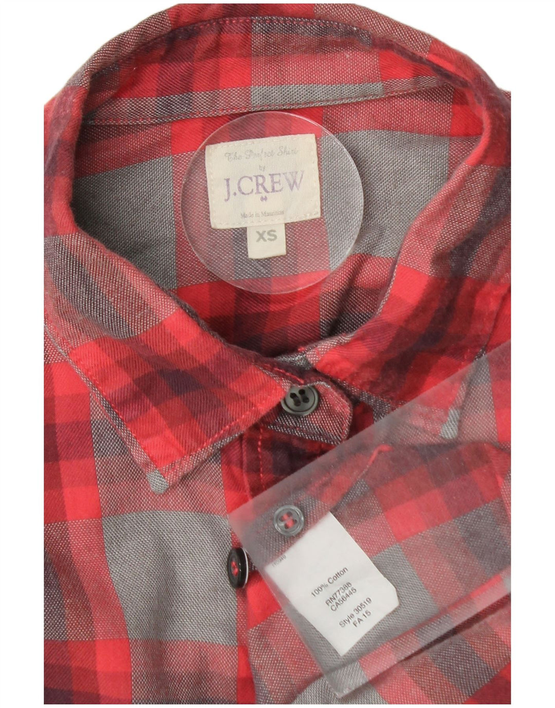 J. Crew Damen Flanellhemd UK 6 XS rot karierte Baumwolle