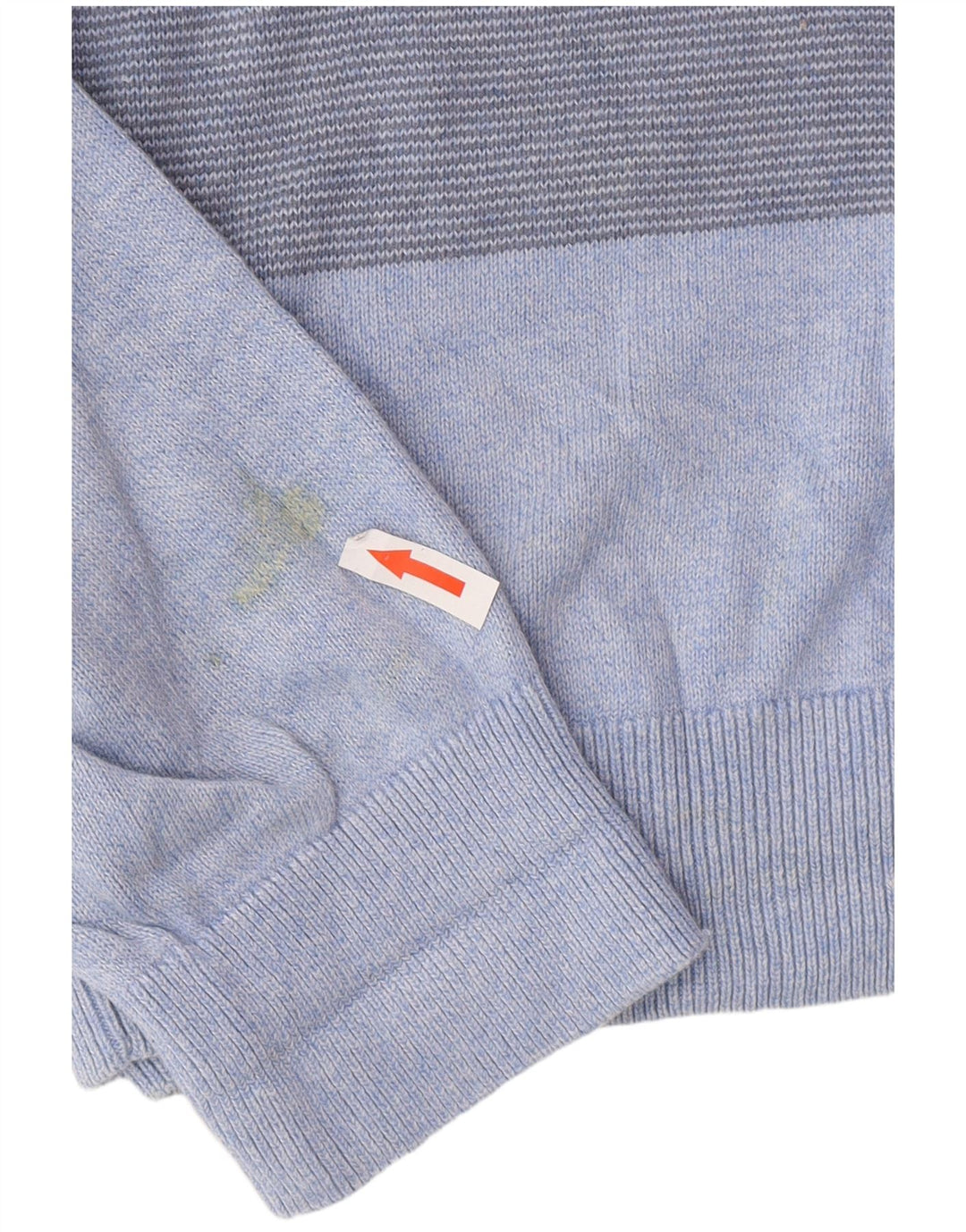 Marks & Spencer Herren-Pullover mit Rundhalsausschnitt, groß, blau gestreift