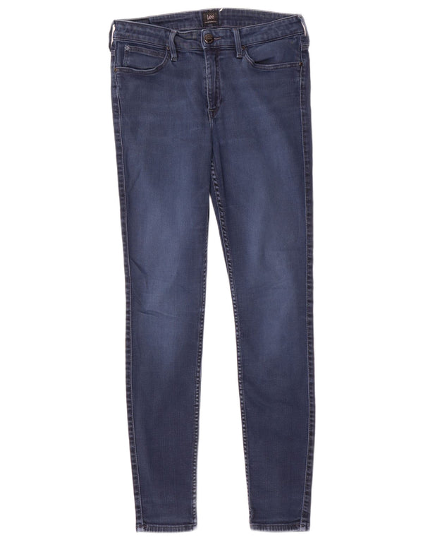 Lee Damen Skinny Jeans W28 L30 Marineblaue Baumwolle