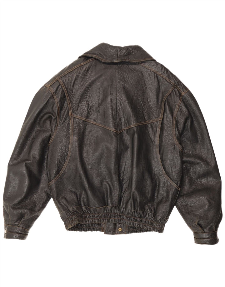 Vintage Herren Lederjacke UK 38 Mittelbraun