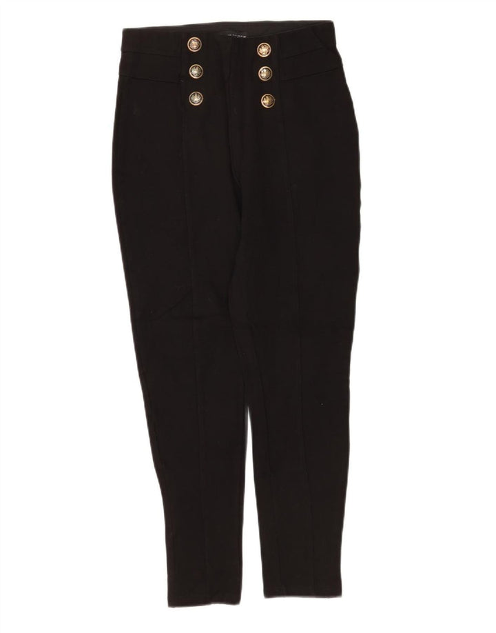 Schmale, kurze Hose von Zara für Damen, Größe M, W28, L25, Schwarz