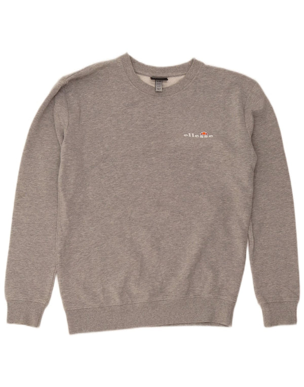Ellesse Damen-Sweatshirt-Pullover, Gr. 8, Größe S, grau gefleckte Baumwolle
