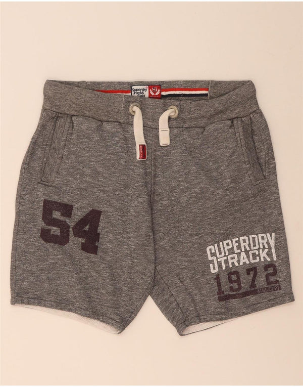 Superdry Herren Graphic Sport Shorts Mittelgraue Baumwolle