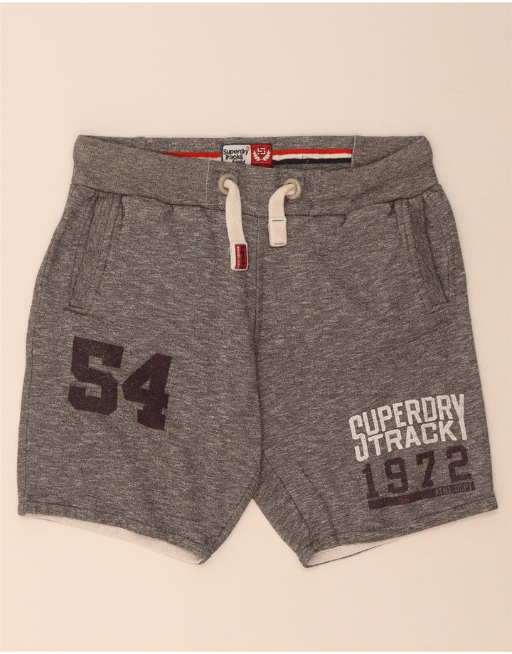 Superdry Herren Graphic Sport Shorts Mittelgraue Baumwolle